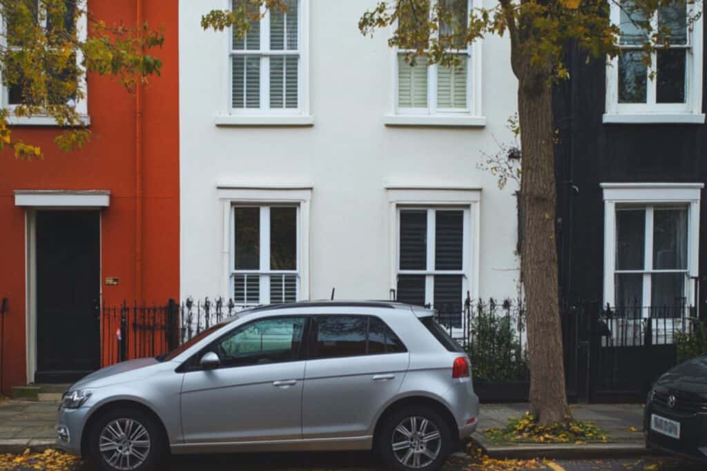 Limited parking space in front of a townhouse causing to park elsewhere with a fee